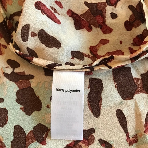 Maurices Georgette Animal Print Open Front Boho Kimono One Size - Picture 7 of 7